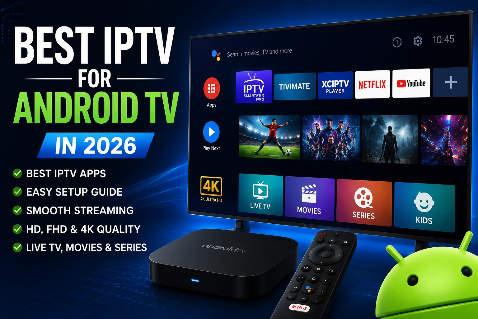 Best IPTV for Android TV in 2026 app comparison guide