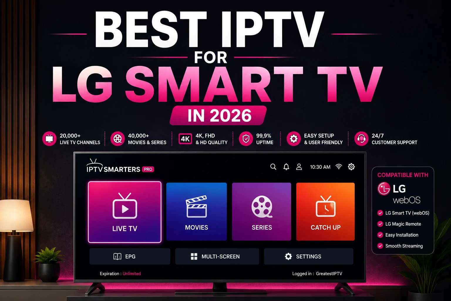 Best IPTV for LG Smart TV in 2026