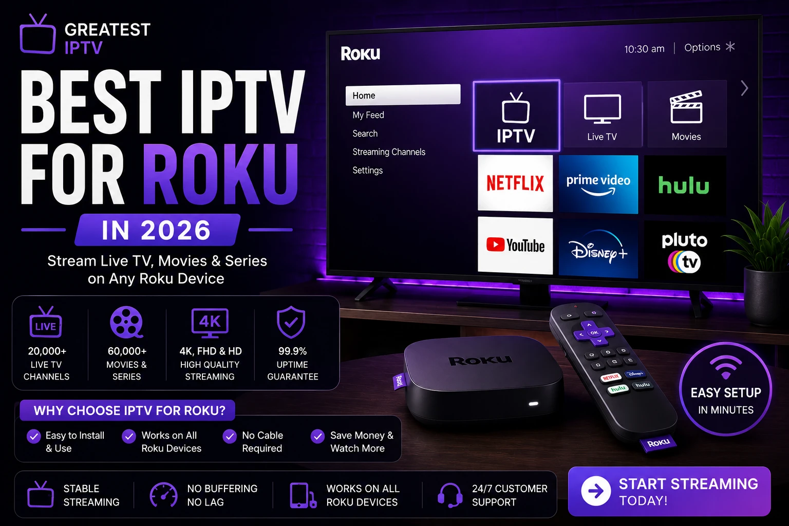 Best IPTV for Roku in 2026