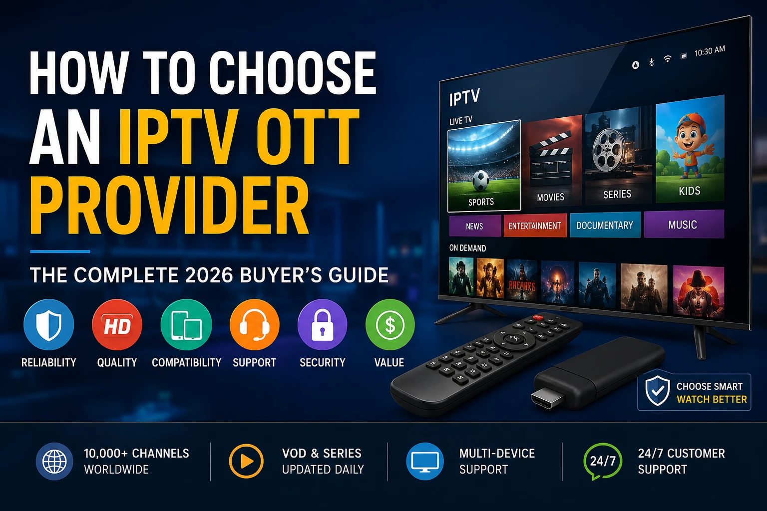 How to Choose an IPTV OTT Provider in 2026