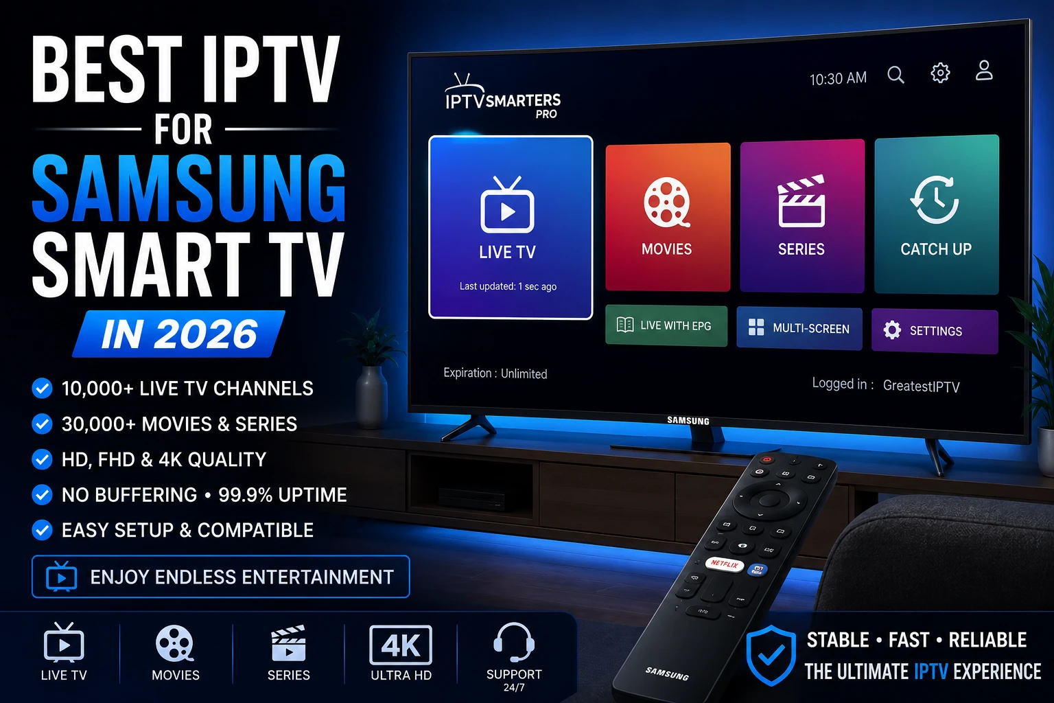 Best IPTV for Samsung Smart TV in 2026